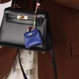Hermès 2021 Tadelakt Bleu Electrique Micro Kelly Twilly PHW - FashioNica