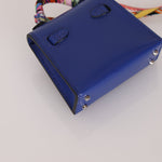 Hermès 2021 Tadelakt Bleu Electrique Micro Kelly Twilly PHW - FashioNica