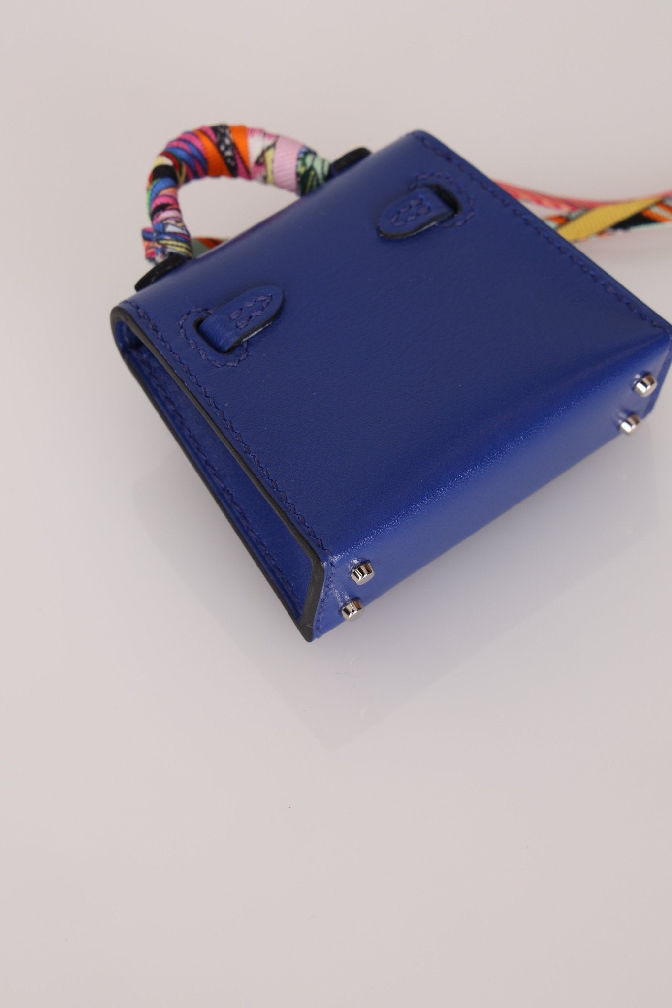 Hermès 2021 Tadelakt Bleu Electrique Micro Kelly Twilly PHW - FashioNica