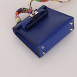 Hermès 2021 Tadelakt Bleu Electrique Micro Kelly Twilly PHW - FashioNica