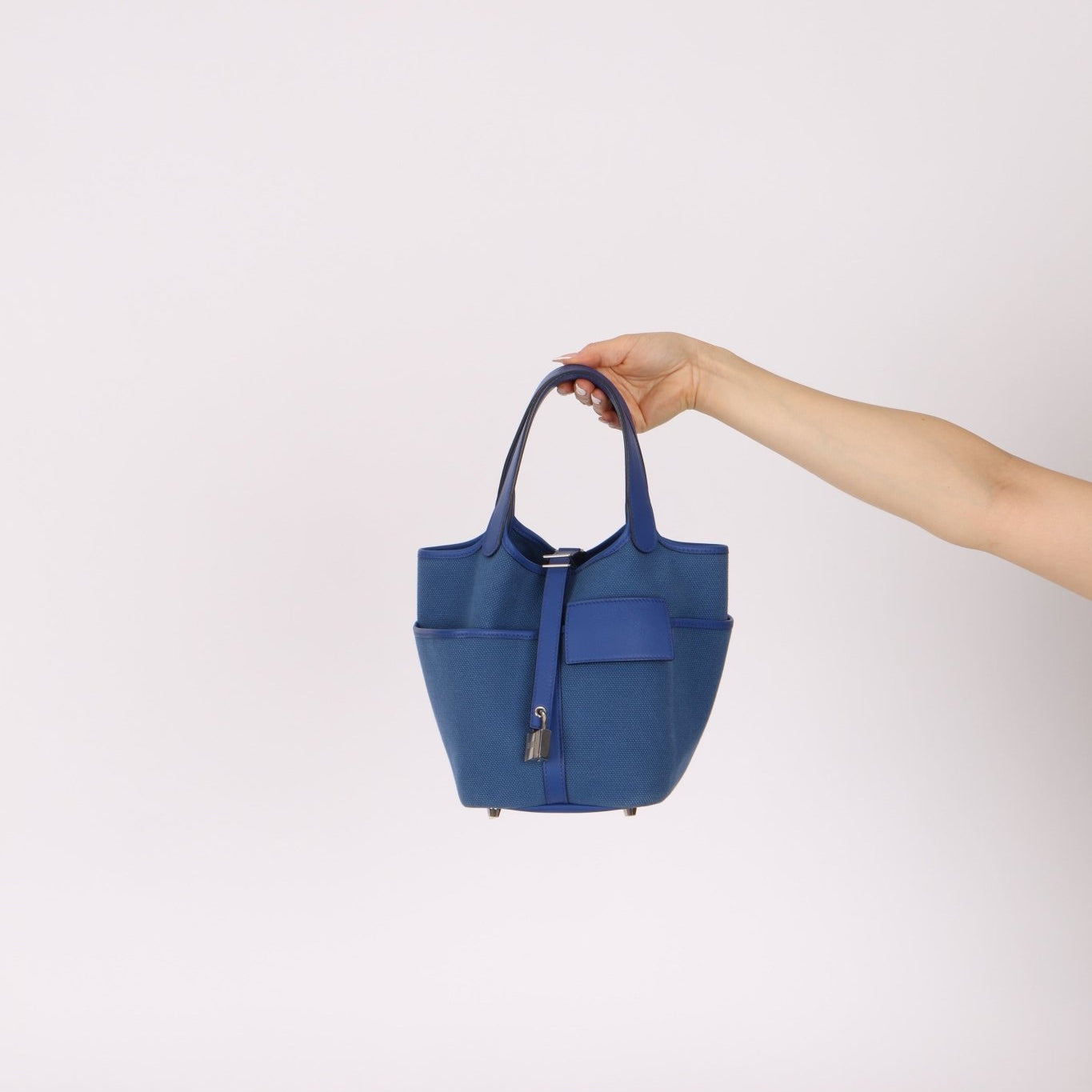 Hermès 2022 Bleu France Cargo Picotin 18 - FashioNica