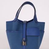 Hermès 2022 Bleu France Cargo Picotin 18 - FashioNica