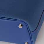 Hermès 2022 Bleu France Swift and Canvas Cargo Picotin 18 PHW - FashioNica