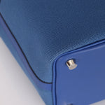 Hermès 2022 Bleu France Swift and Canvas Cargo Picotin 18 PHW - FashioNica