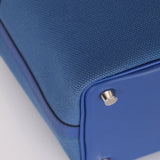 Hermès 2022 Bleu France Swift and Canvas Cargo Picotin 18 PHW - FashioNica