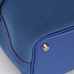 Hermès 2022 Bleu France Swift and Canvas Cargo Picotin 18 PHW - FashioNica