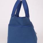 Hermès 2022 Bleu France Swift and Canvas Cargo Picotin 18 PHW - FashioNica