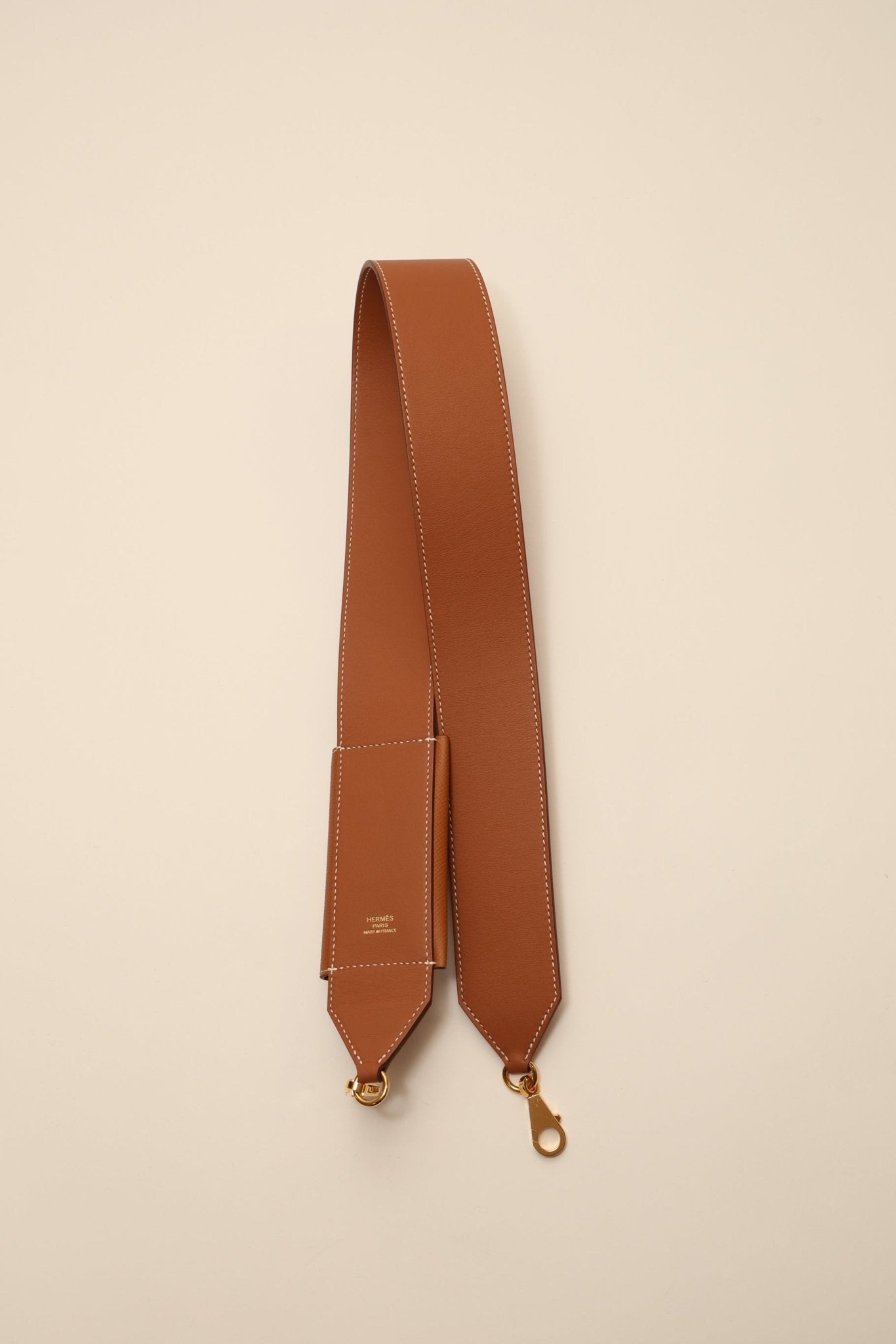 Hermès 2022 Gold Epsom and Swift Kelly Pocket Bag Strap - FashioNica
