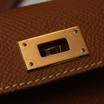 Hermès 2022 Gold Epsom and Swift Kelly Pocket Bag Strap - FashioNica