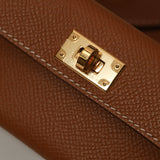 Hermès 2022 Gold Epsom and Swift Kelly Pocket Bag Strap - FashioNica