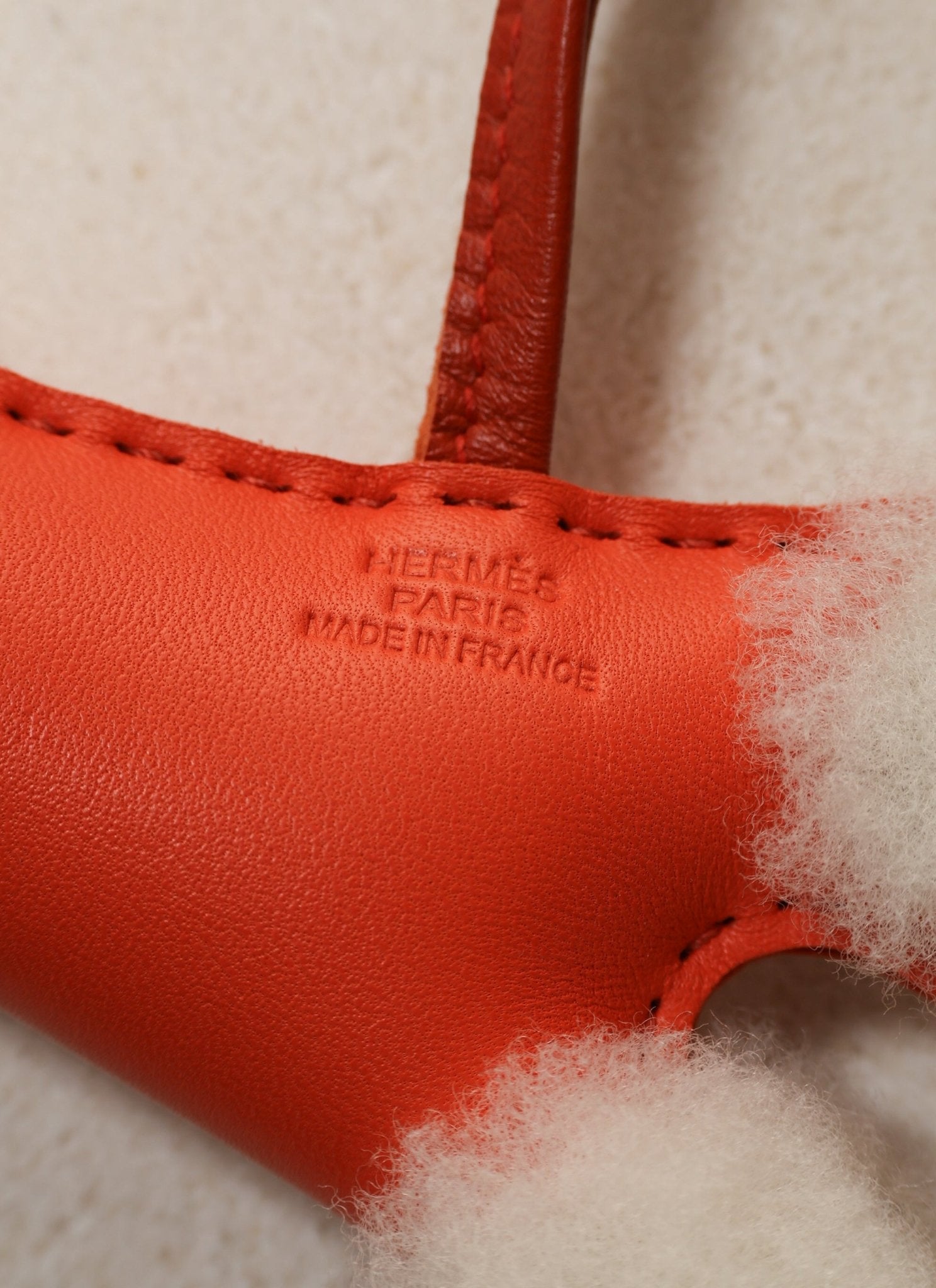 Hermès 2022 Milo Lambskin and Shearling Buddy Bag Charm - FashioNica