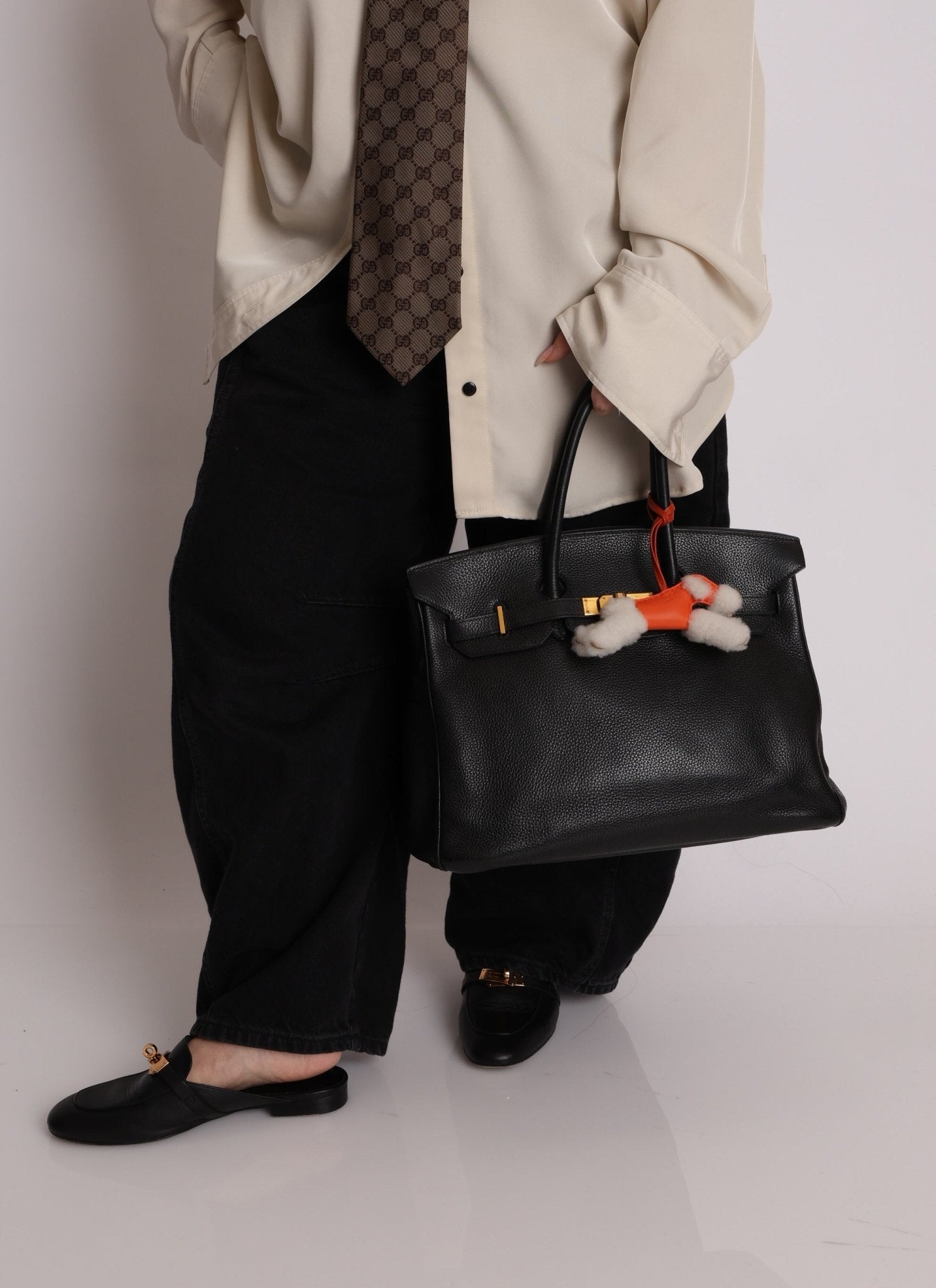 Hermès 2022 Milo Lambskin and Shearling Buddy Bag Charm - FashioNica