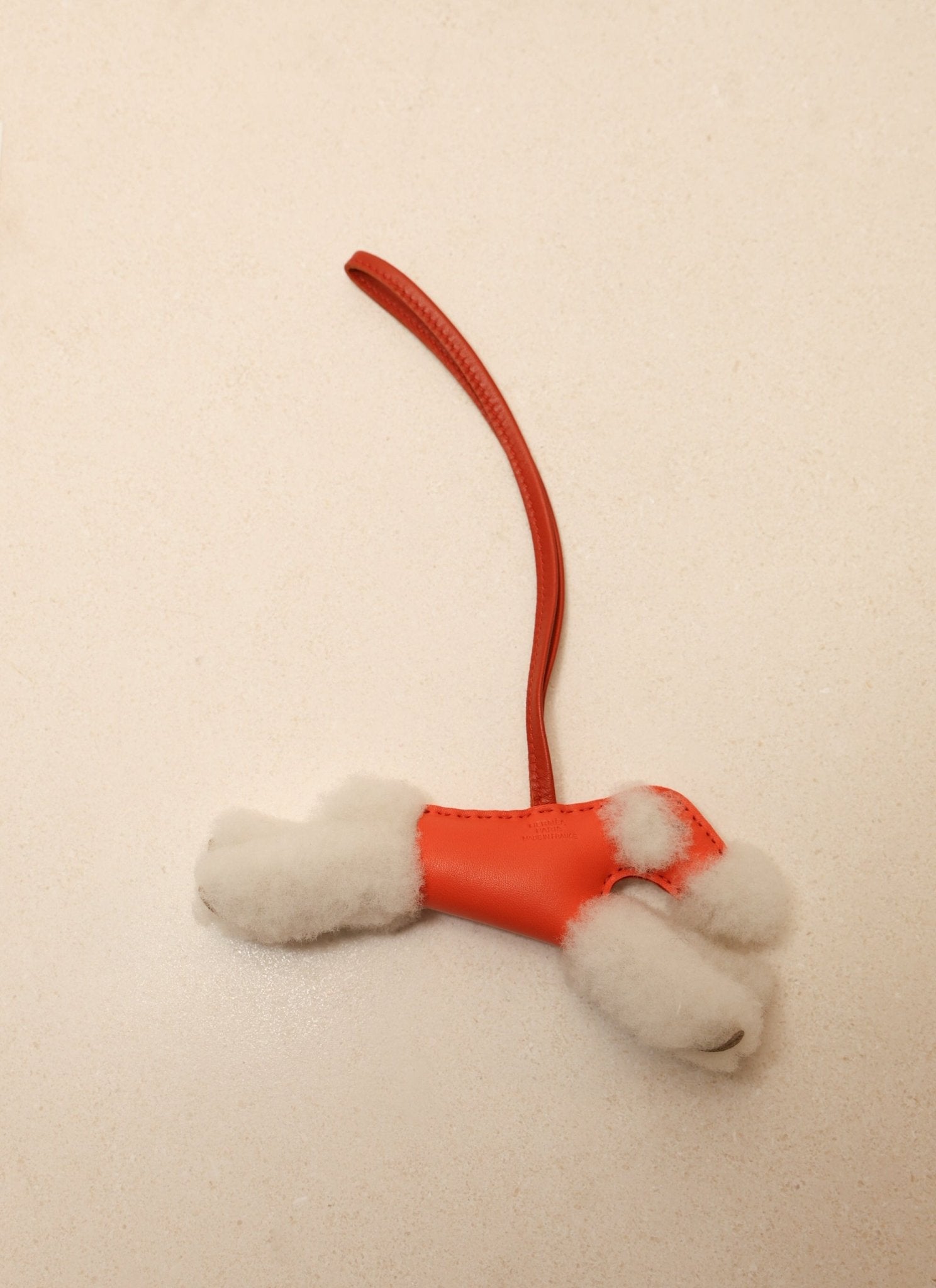 Hermès 2022 Milo Lambskin and Shearling Buddy Bag Charm - FashioNica