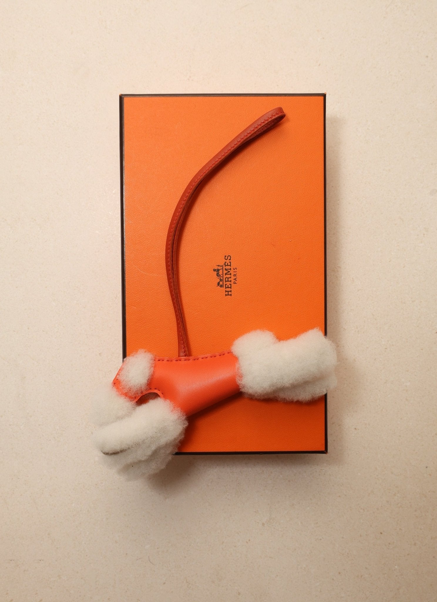 Hermès 2022 Milo Lambskin and Shearling Buddy Bag Charm - FashioNica