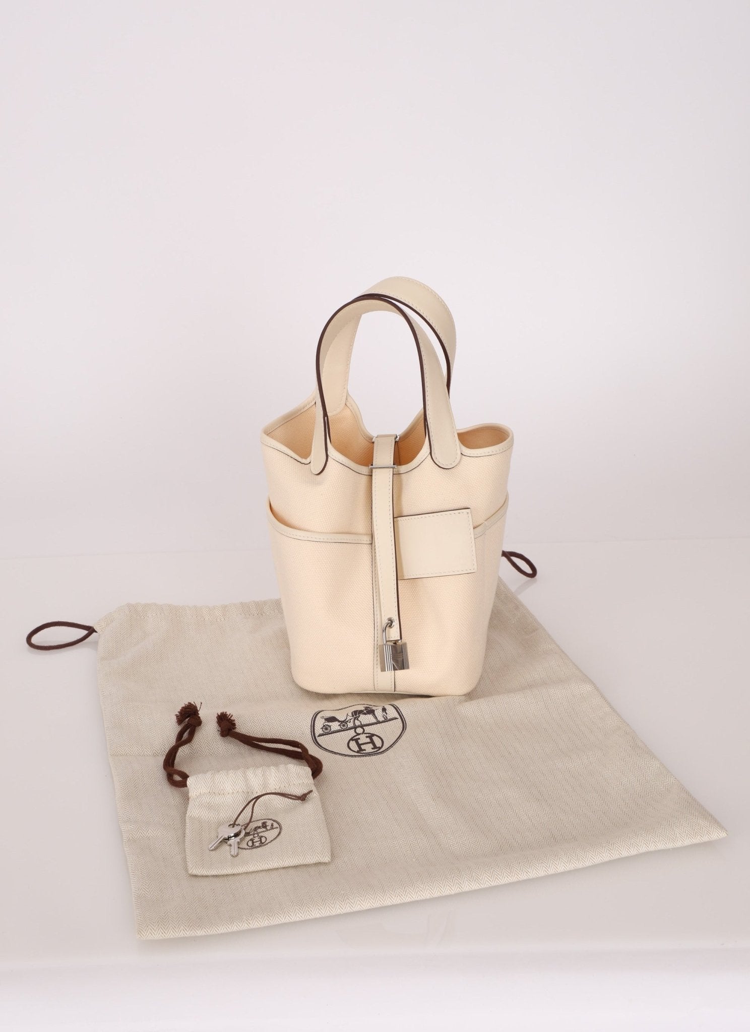Hermès 2022 Nata Toile Goeland Swift Cargo Picotin 18 PHW - FashioNica