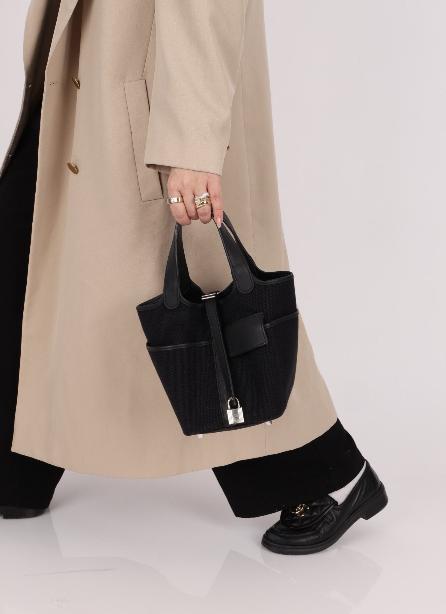 Hermès 2022 Noir Cargo Picotin 18 - FashioNica
