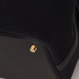 Hermès 2022 Noir Toile Goeland Swift Cargo Picotin Lock 18 GHW - FashioNica