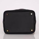 Hermès 2022 Noir Toile Goeland Swift Cargo Picotin Lock 18 GHW - FashioNica