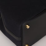 Hermès 2022 Noir Toile Goeland Swift Cargo Picotin Lock 18 GHW - FashioNica