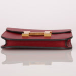 Hermes 2022 Rouge H Evercolor Constance Slim Wallet - FashioNica