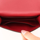Hermes 2022 Rouge H Evercolor Constance Slim Wallet - FashioNica