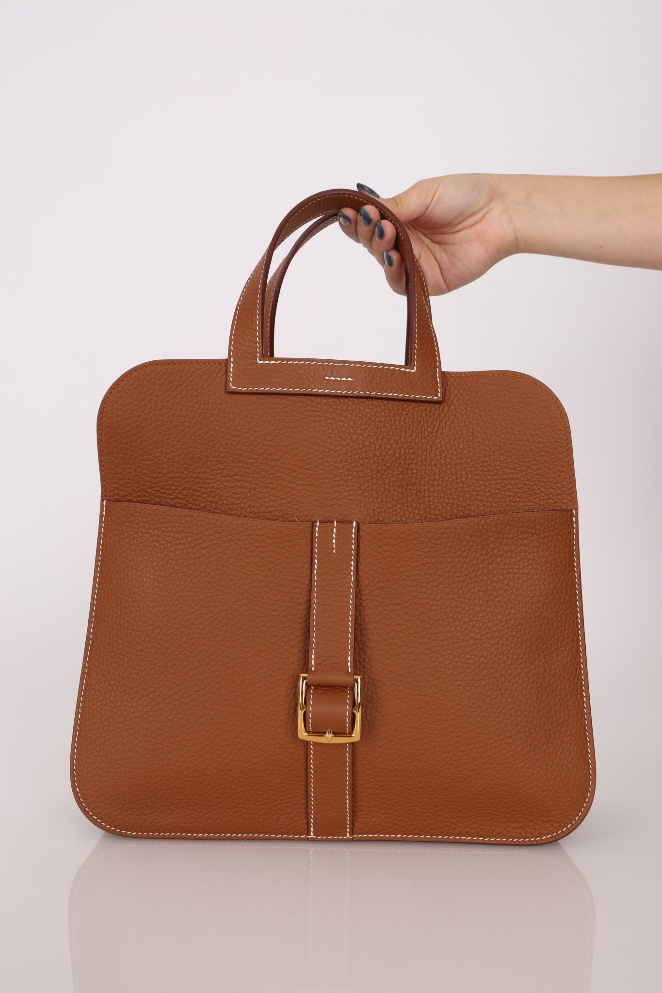 Hermès 2023 Clemence Gold Halzan 31 GHW - FashioNica