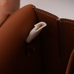 Hermès 2023 Clemence Gold Halzan 31 GHW - FashioNica