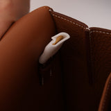 Hermès 2023 Clemence Gold Halzan 31 GHW - FashioNica