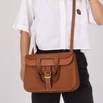 Hermès 2023 Clemence Gold Halzan 31 GHW - FashioNica