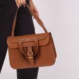 Hermès 2023 Clemence Gold Halzan 31 GHW - FashioNica