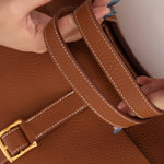 Hermès 2023 Clemence Gold Halzan 31 GHW - FashioNica