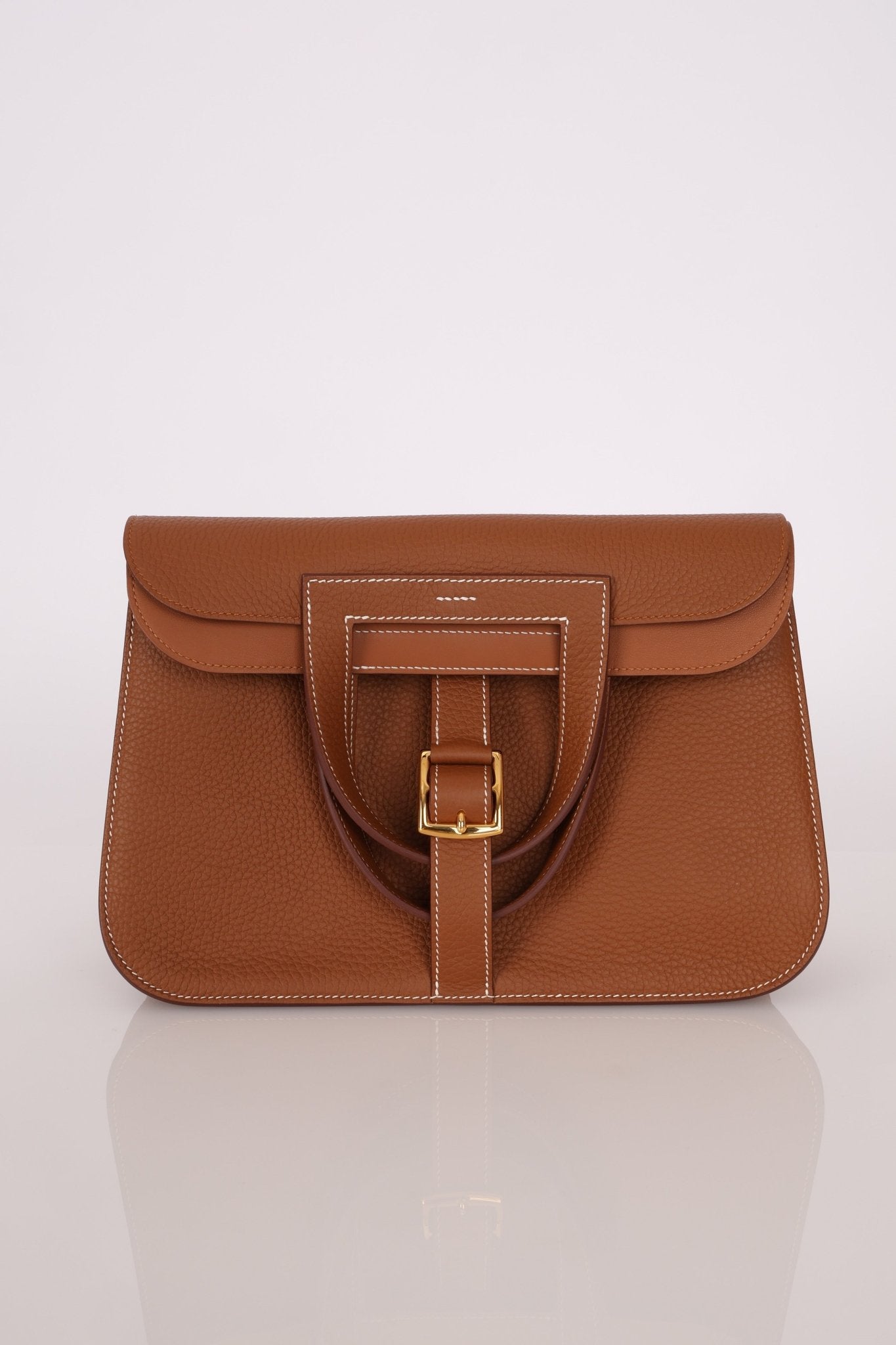 Hermès 2023 Clemence Gold Halzan 31 GHW - FashioNica