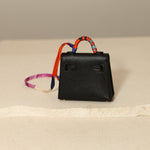 Hermès 2023 Micro Kelly Noir Tadelakt Twilly Bag Charm - FashioNica