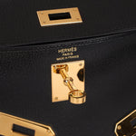 Hermès 2023 Noir Chevre Chamkila Kelly Elan GHW - FashioNica