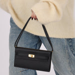 Hermès 2023 Noir Epsom Kelly To Go Wallet GHW - FashioNica