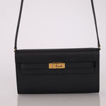 Hermès 2023 Noir Epsom Kelly To Go Wallet GHW - FashioNica