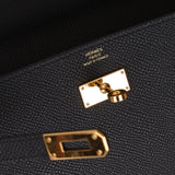 Hermès 2023 Noir Epsom Kelly To Go Wallet GHW - FashioNica