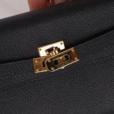 Hermès 2023 Noir Epsom Kelly To Go Wallet GHW - FashioNica