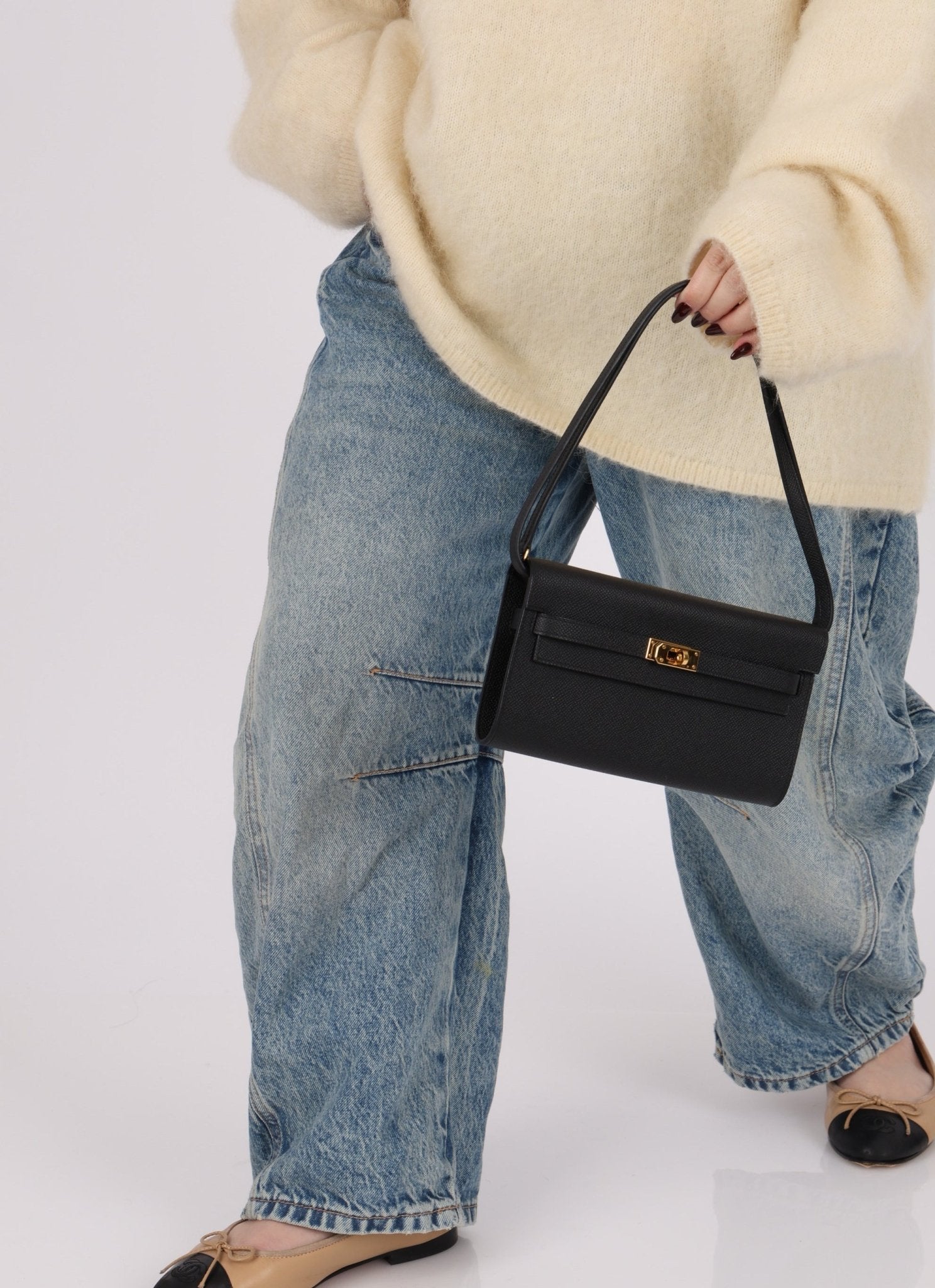 Hermès 2023 Noir Epsom Kelly To Go Wallet GHW - FashioNica