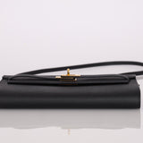 Hermès 2023 Noir Epsom Kelly To Go Wallet GHW - FashioNica