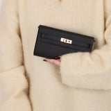 Hermès 2023 Noir Epsom Kelly To Go Wallet GHW - FashioNica