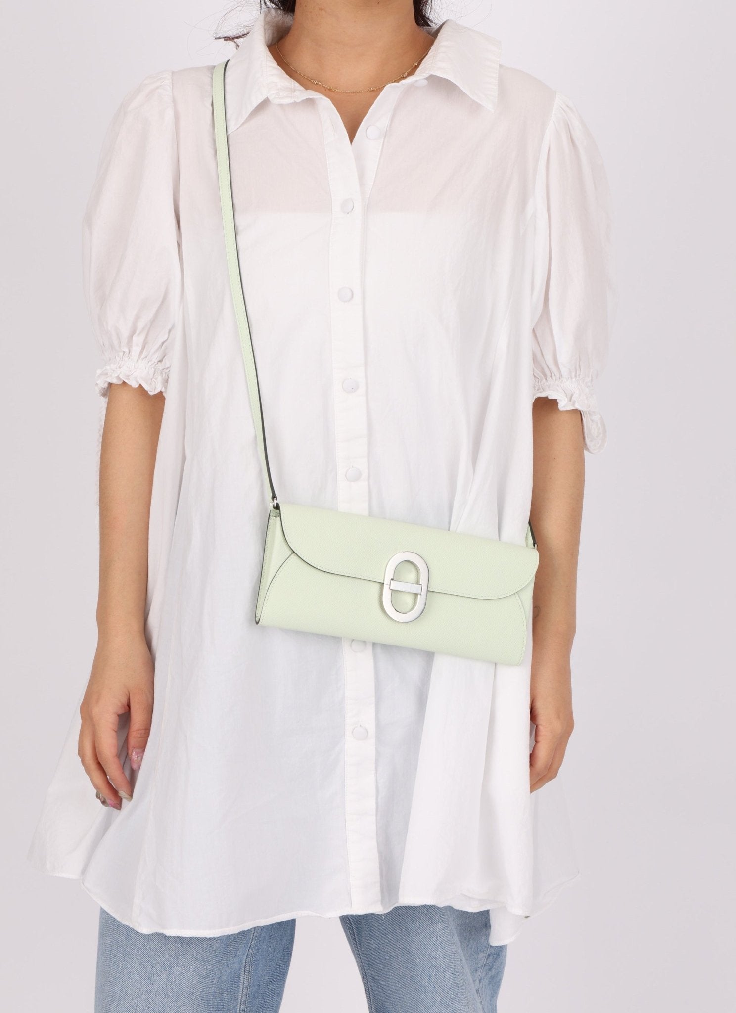 Hermès 2023 Vert Fizz Chaine d’Ancre To Go Wallet Epsom PHW - FashioNica