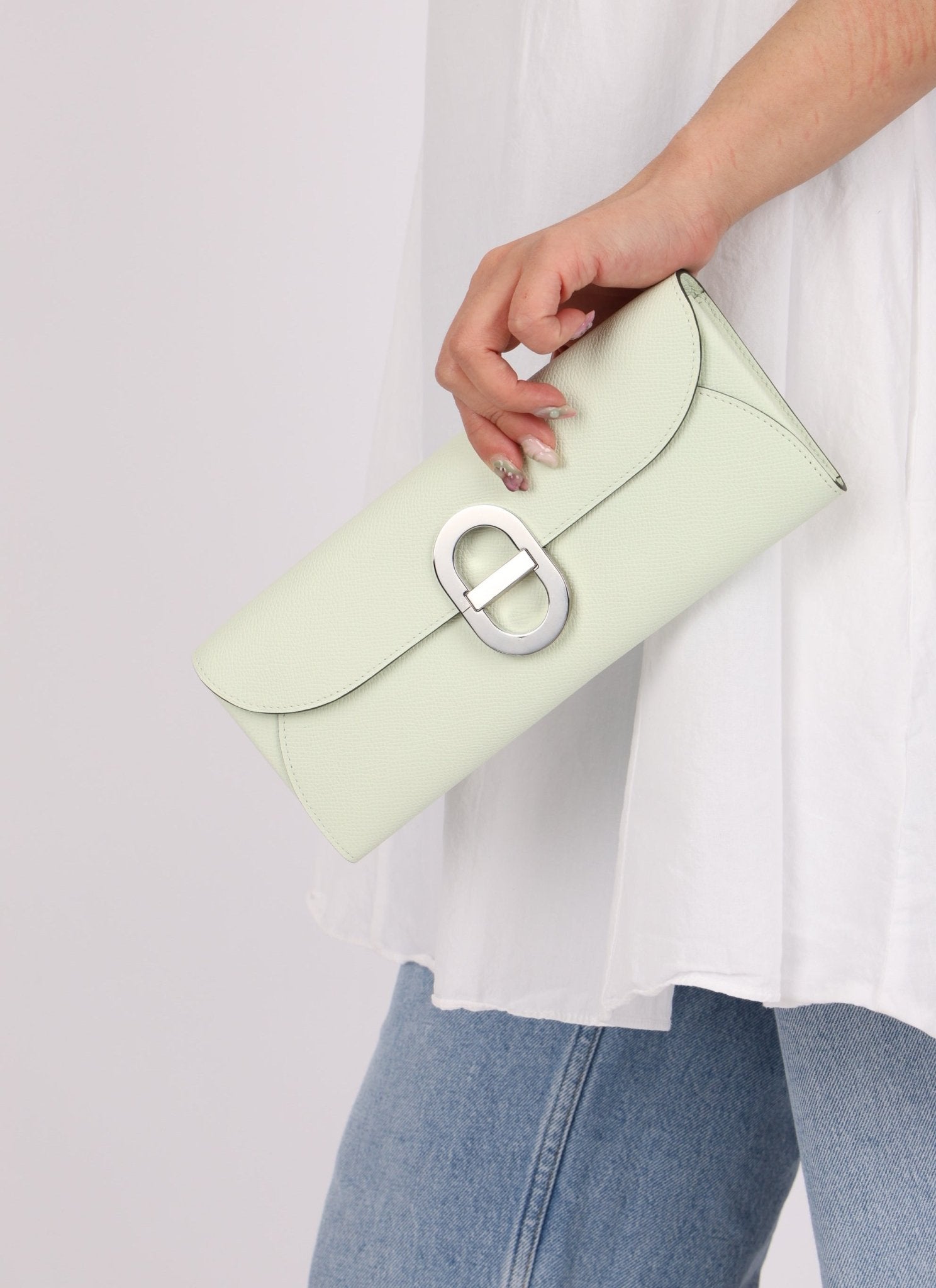 Hermès 2023 Vert Fizz Chaine d’Ancre To Go Wallet Epsom PHW - FashioNica