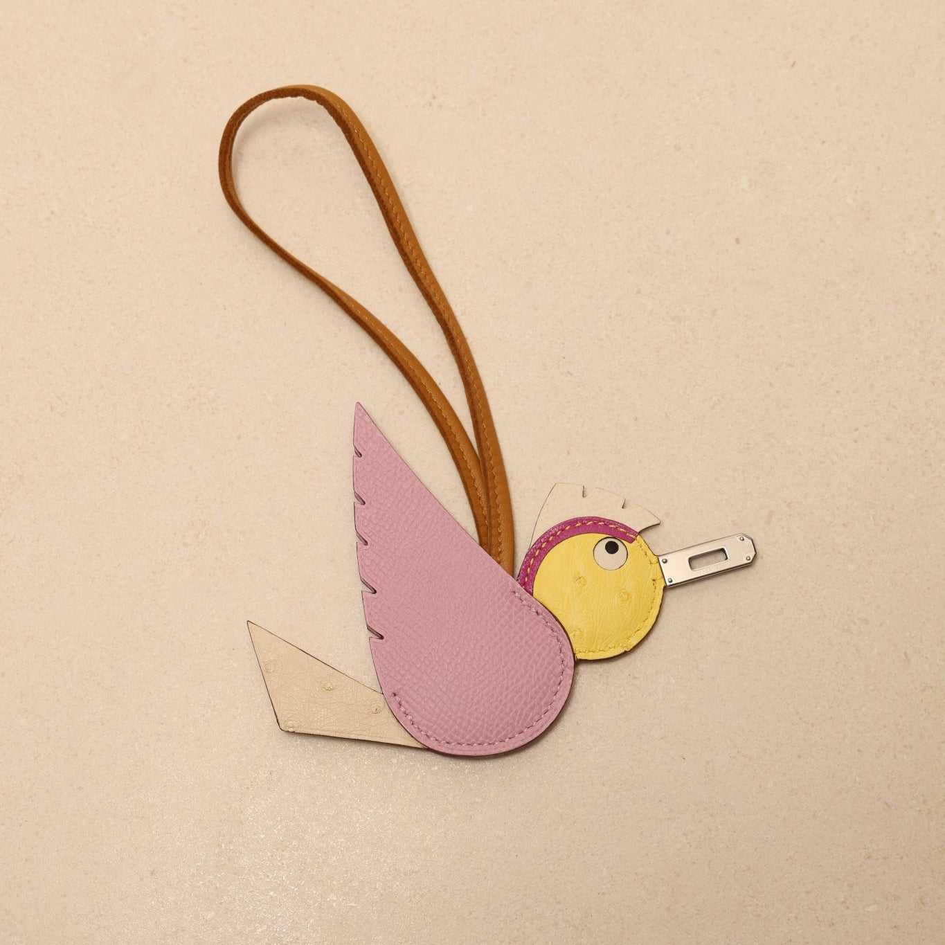 Hermès 2025 Ostrich & Swift Birdy Charm Touch PHW - FashioNica