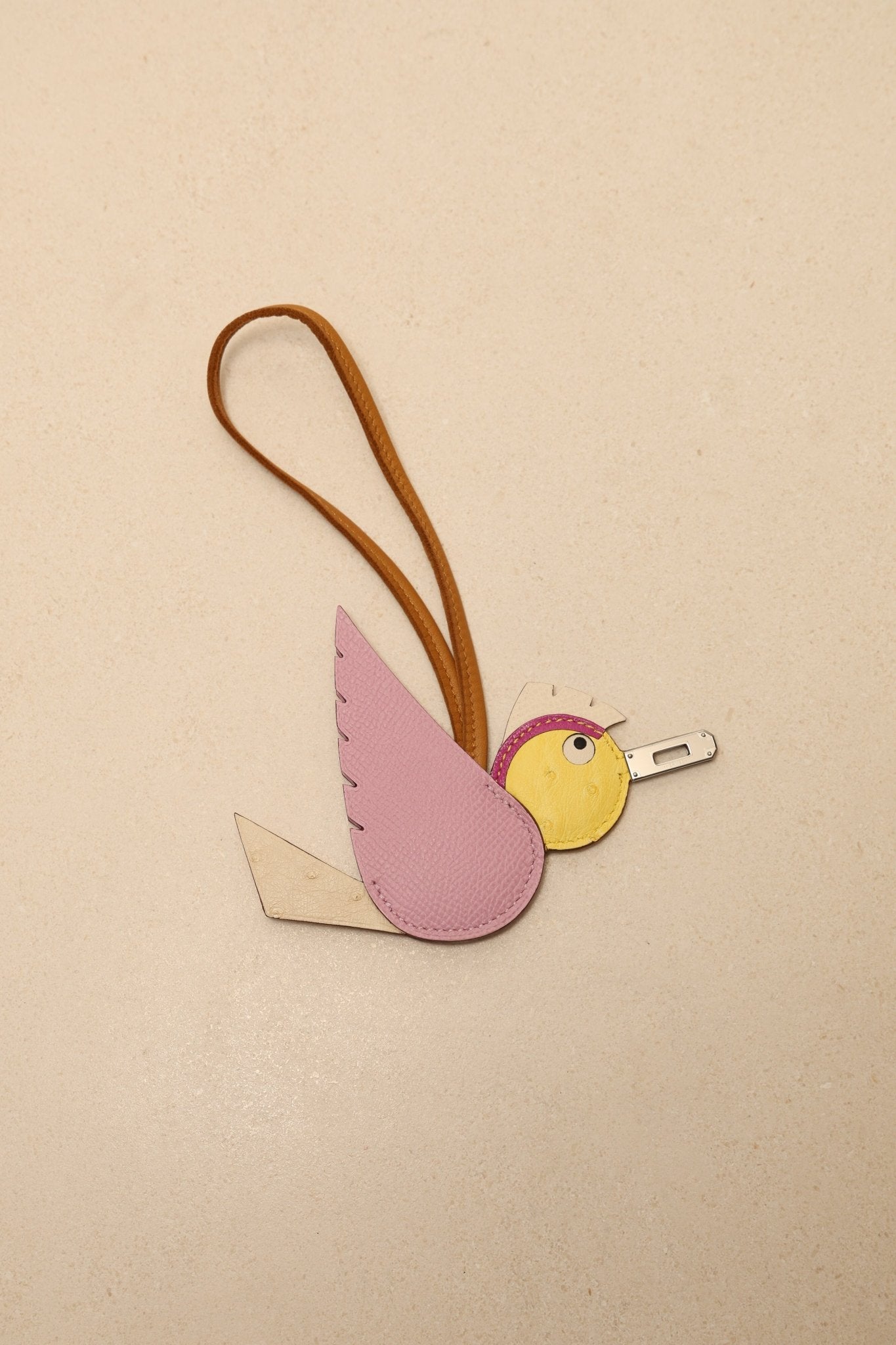 Hermès 2025 Ostrich & Swift Birdy Charm Touch PHW - FashioNica