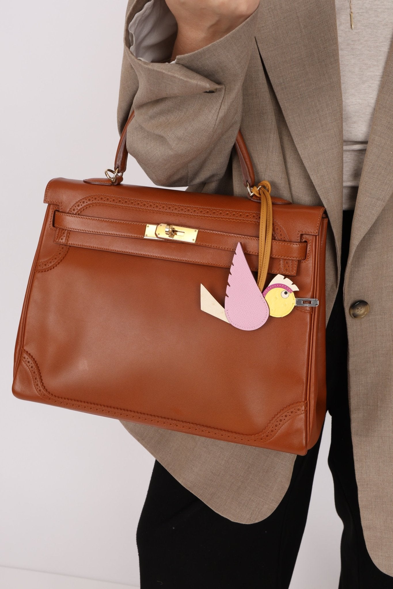 Hermès 2025 Ostrich & Swift Birdy Charm Touch PHW - FashioNica