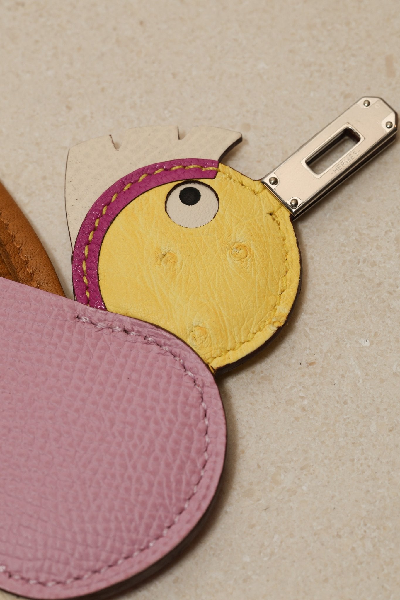 Hermès 2025 Ostrich & Swift Birdy Charm Touch PHW - FashioNica