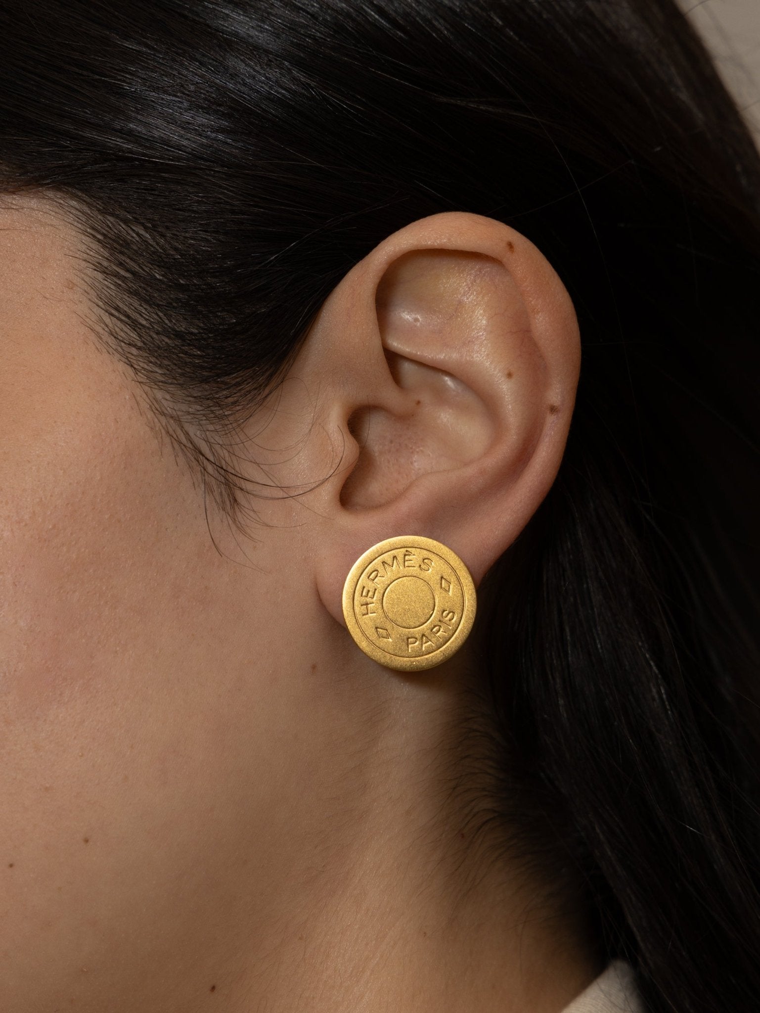 Hermès Clou de Selle Clip - On Earrings 18K GP - FashioNica