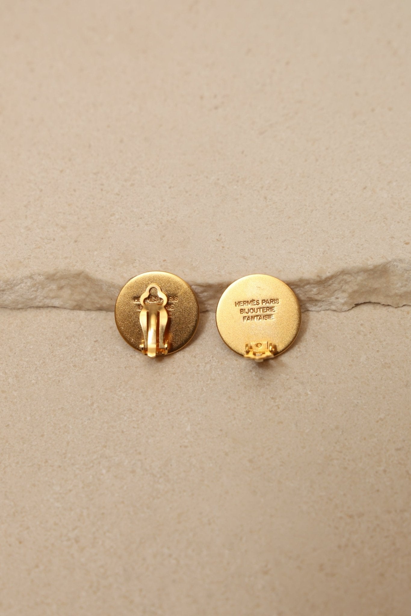 Hermès Clou de Selle Clip - On Earrings 18K GP - FashioNica