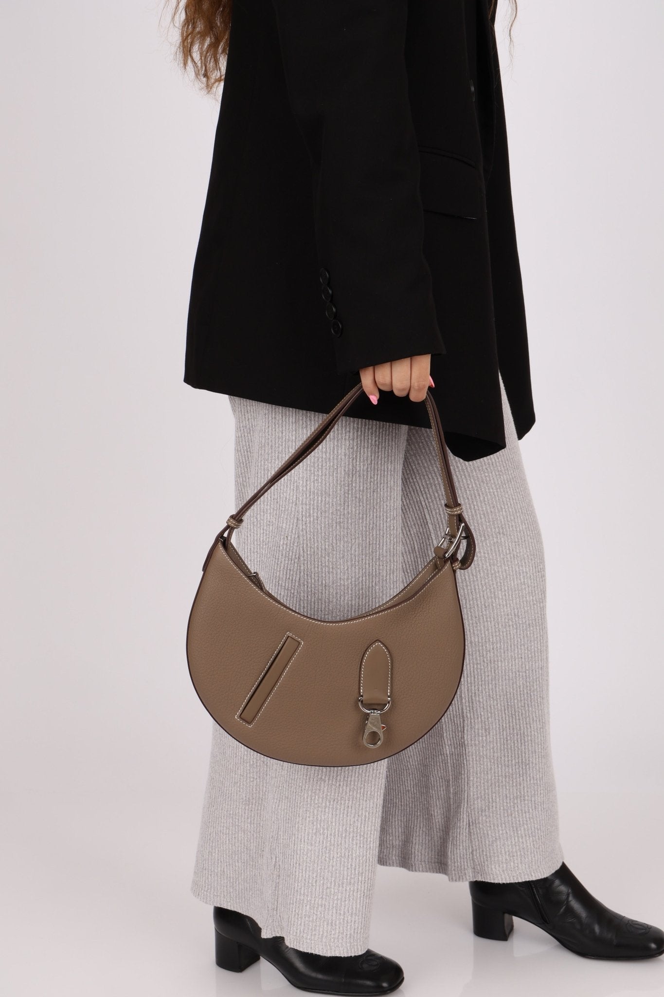 Hermès Etoupe Togo P’tit Arçon PHW - FashioNica